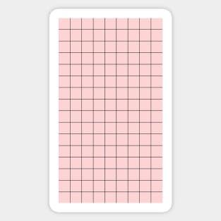 Pink and Black Square Sticker